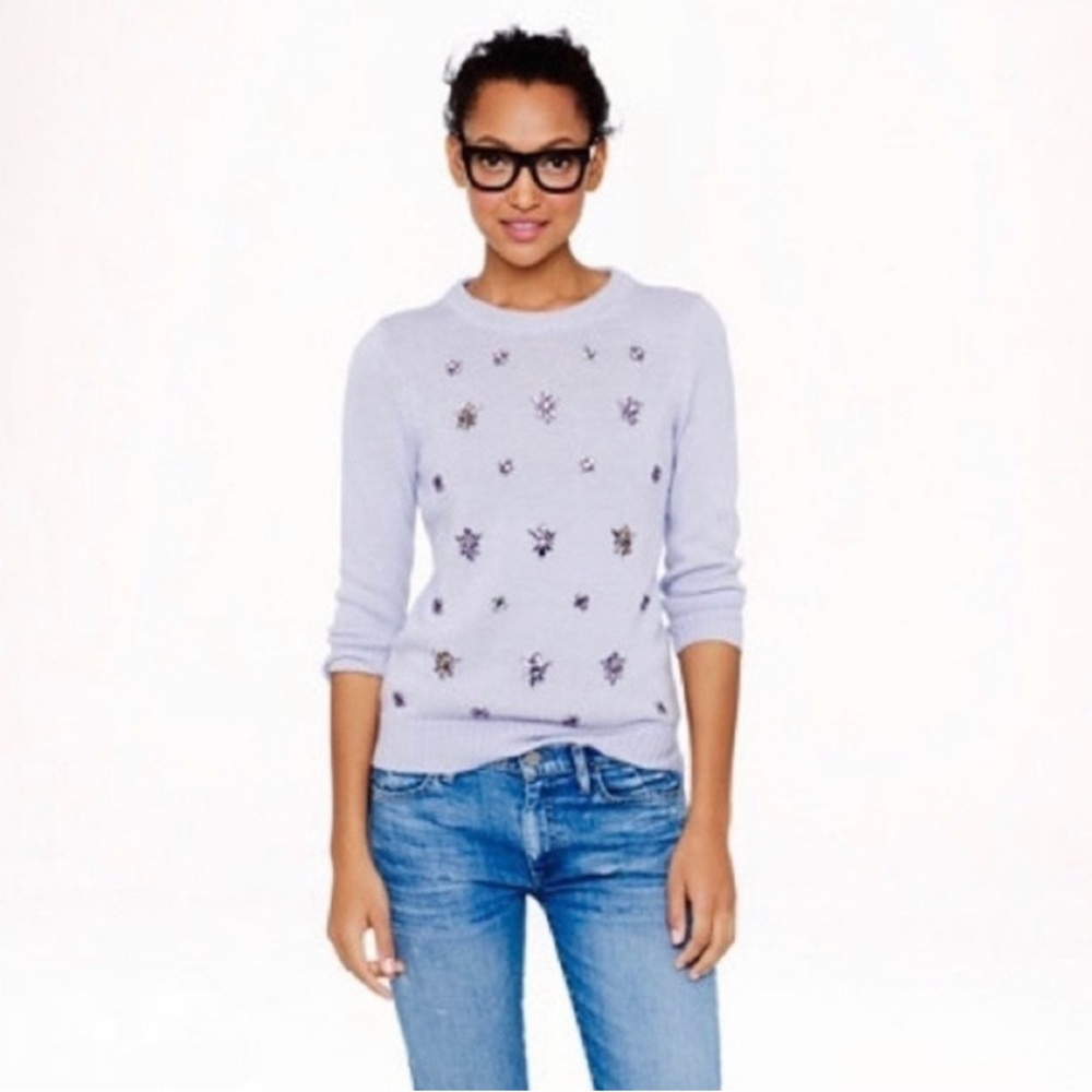 J.Crew Jewelled Cluster Sweater